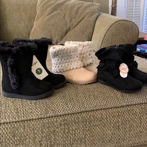 3 pairs girls boots size 7